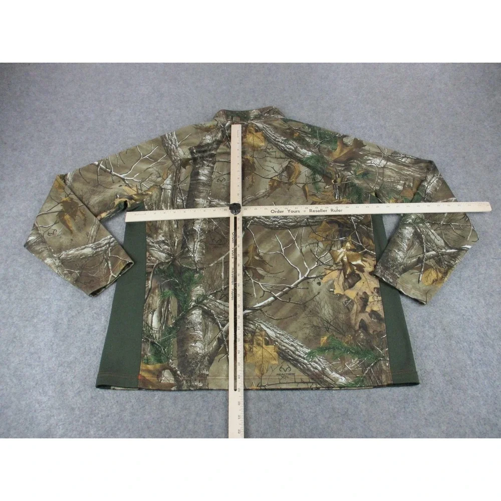 Under Armour Sweatshirt Men 2XL Brown Real Tree Camo 1/4 Zip Cold Gear Sweater